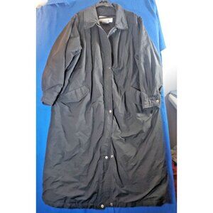 Vintage Brant Park Long Black Coat Jacket Women's Size Large